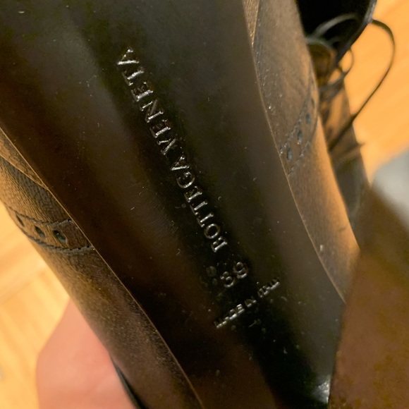 Bottega Veneta Black Oxford Lace Up Booties - 39 - Picture 7 of 8